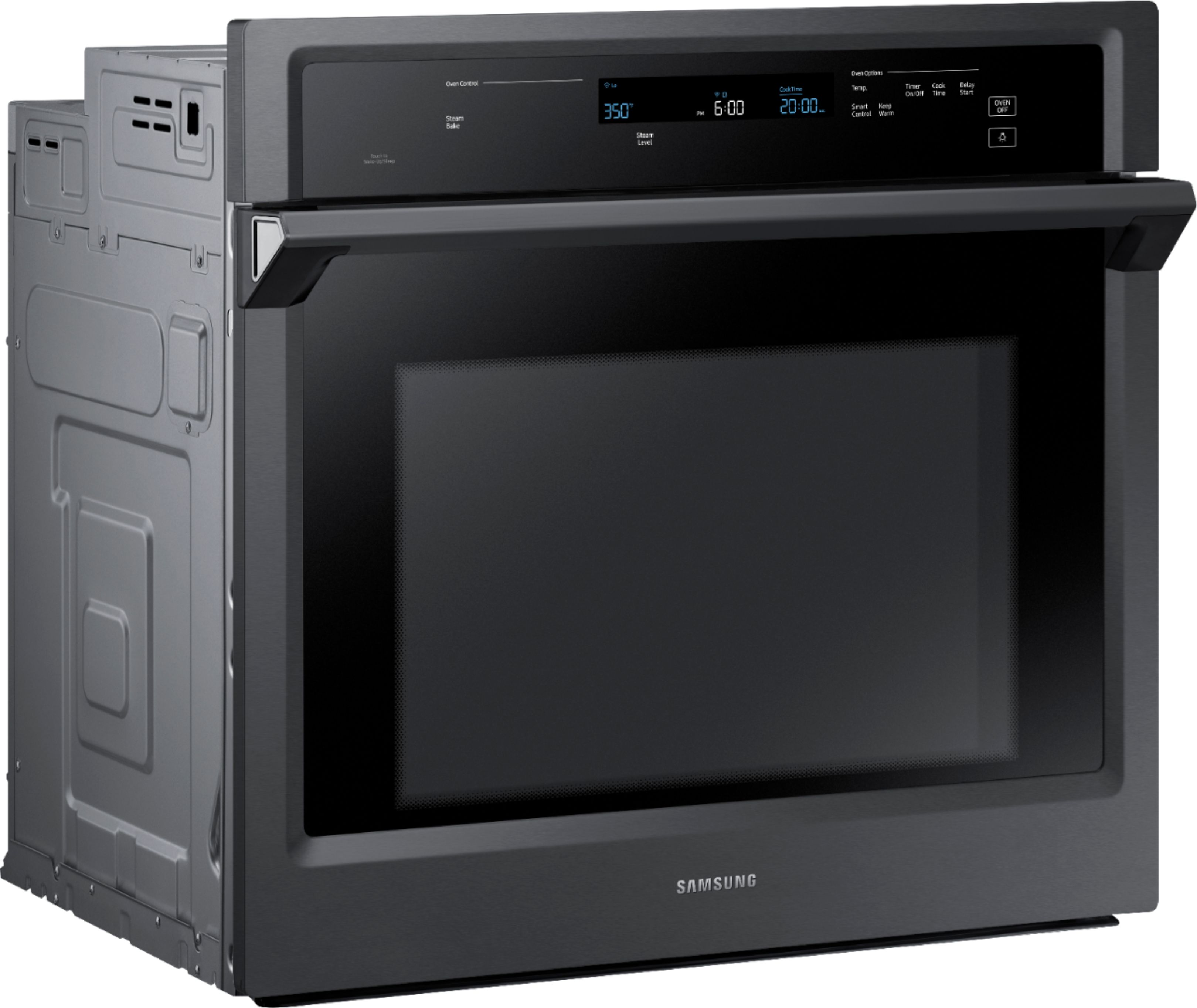 Angle View: GE - 30" Built-In Single Electric Wall Oven - Stainless steel