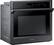 Angle. Samsung - 30" Single Wall Oven with Steam Cook and WiFi - Fingerprint Resistant Black Stainless Steel.