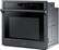 Left. Samsung - 30" Single Wall Oven with Steam Cook and WiFi - Fingerprint Resistant Black Stainless Steel.