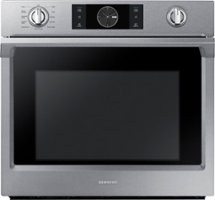 Samsung - 30" Single Wall Oven with Flex Duo,  Steam Cook and WiFi - Stainless steel - Front_Zoom