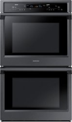 Samsung - 30" Double Wall Oven with Steam Cook and WiFi - Black Stainless Steel - Front_Zoom