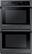 Front. Samsung - 30" Double Wall Oven with Steam Cook and WiFi - Fingerprint Resistant Black Stainless Steel.