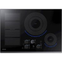 Samsung - 30" Induction Cooktop with WiFi and Virtual Flame™ - Black Stainless Steel - Front_Zoom