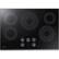 Front. Samsung - 30" Electric Cooktop with WiFi - Black Stainless Steel.