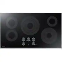 Samsung - 36" Electric Cooktop with WiFi and Rapid Boil - Stainless Steel - Front_Zoom