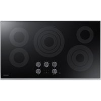 Samsung - 36" Electric Cooktop with WiFi and Rapid Boil™ - Stainless steel - Front_Zoom