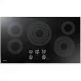 Samsung - 36" Electric Cooktop with WiFi and Rapid Boil - Stainless Steel