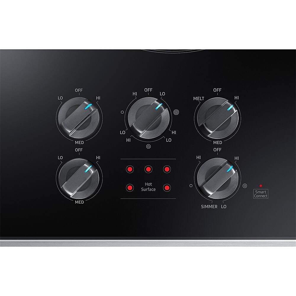 Alt View 13. Samsung - 36" Electric Cooktop with WiFi and Rapid Boil - Stainless Steel.