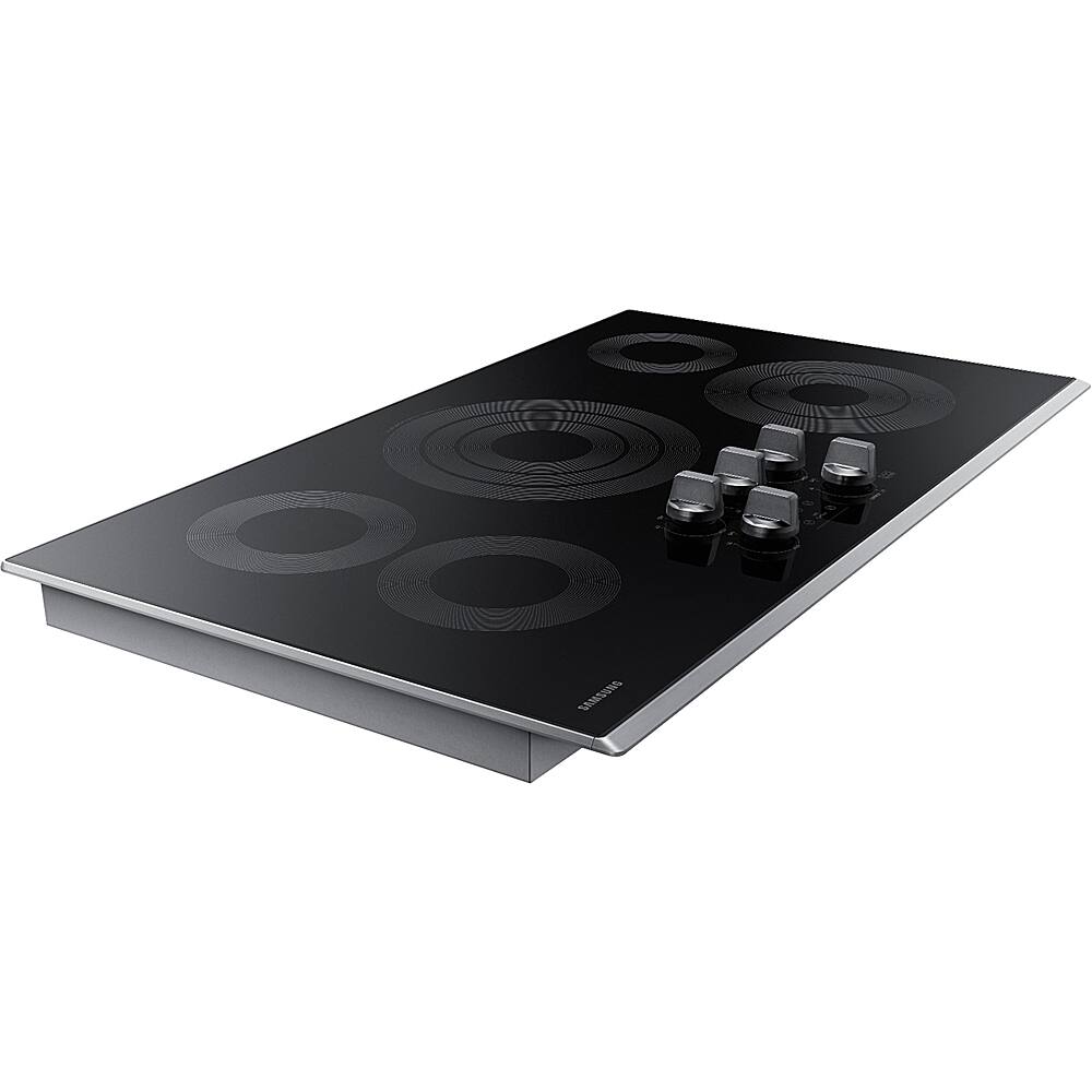 Alt View 13. Samsung - 36" Electric Cooktop with WiFi and Rapid Boil - Stainless steel.