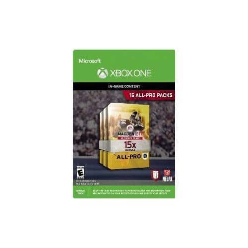Front. Electronic Arts - Madden NFL 17 Ultimate Team 15 All Pro Packs.