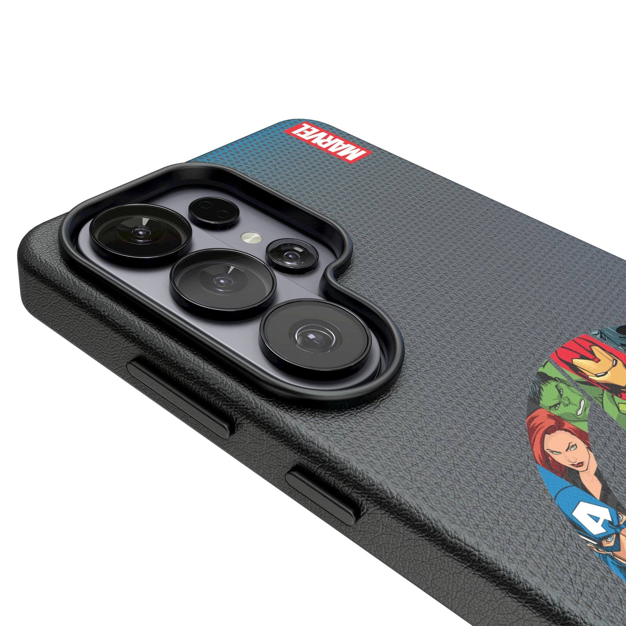Left. Keyscaper - Marvel Grid MagSafe Compatible Phone Case - Samsung Galaxy S26 - Avengers.