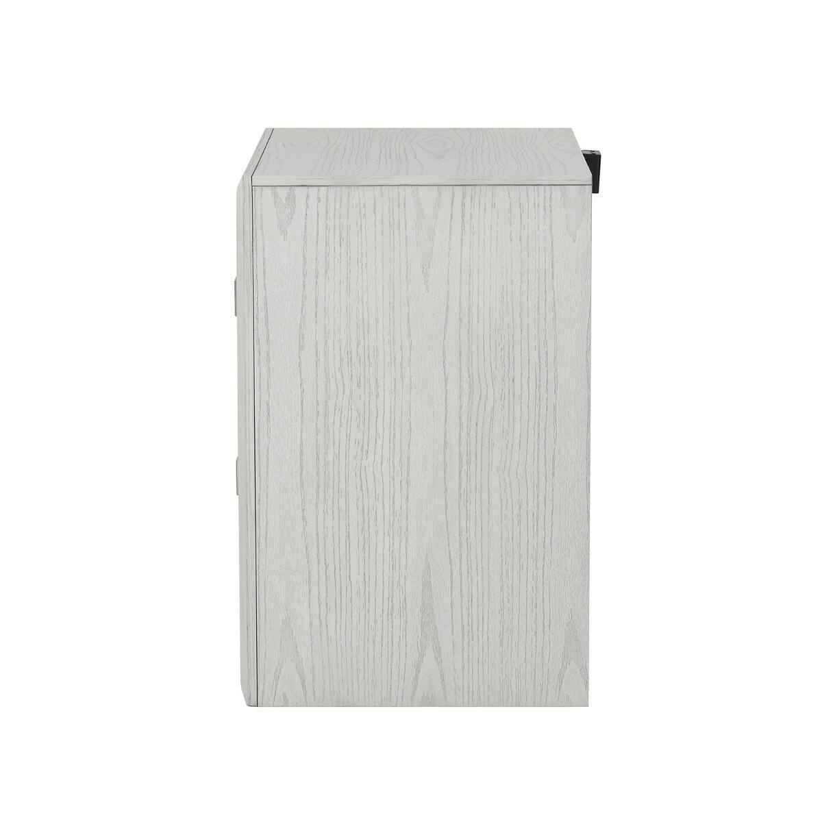 Alt View 4. Loheer - Loheer Rustic White Nightstand with USB Ports and Two Drawers - Rustic White.
