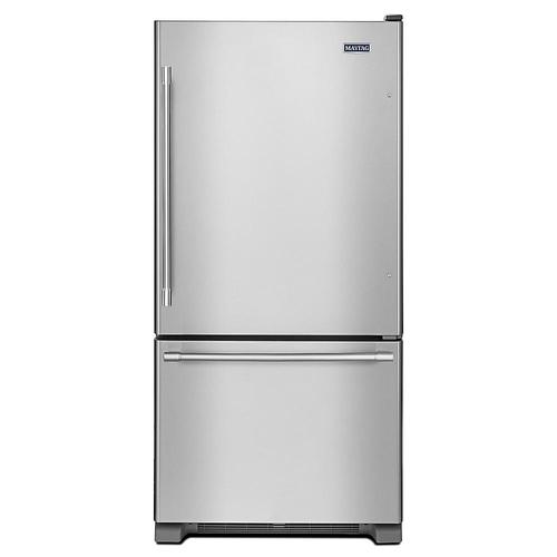 Maytag - 18.6 Cu. Ft. Bottom-Freezer Refrigerator - Fingerprint Resistant Stainless Steel