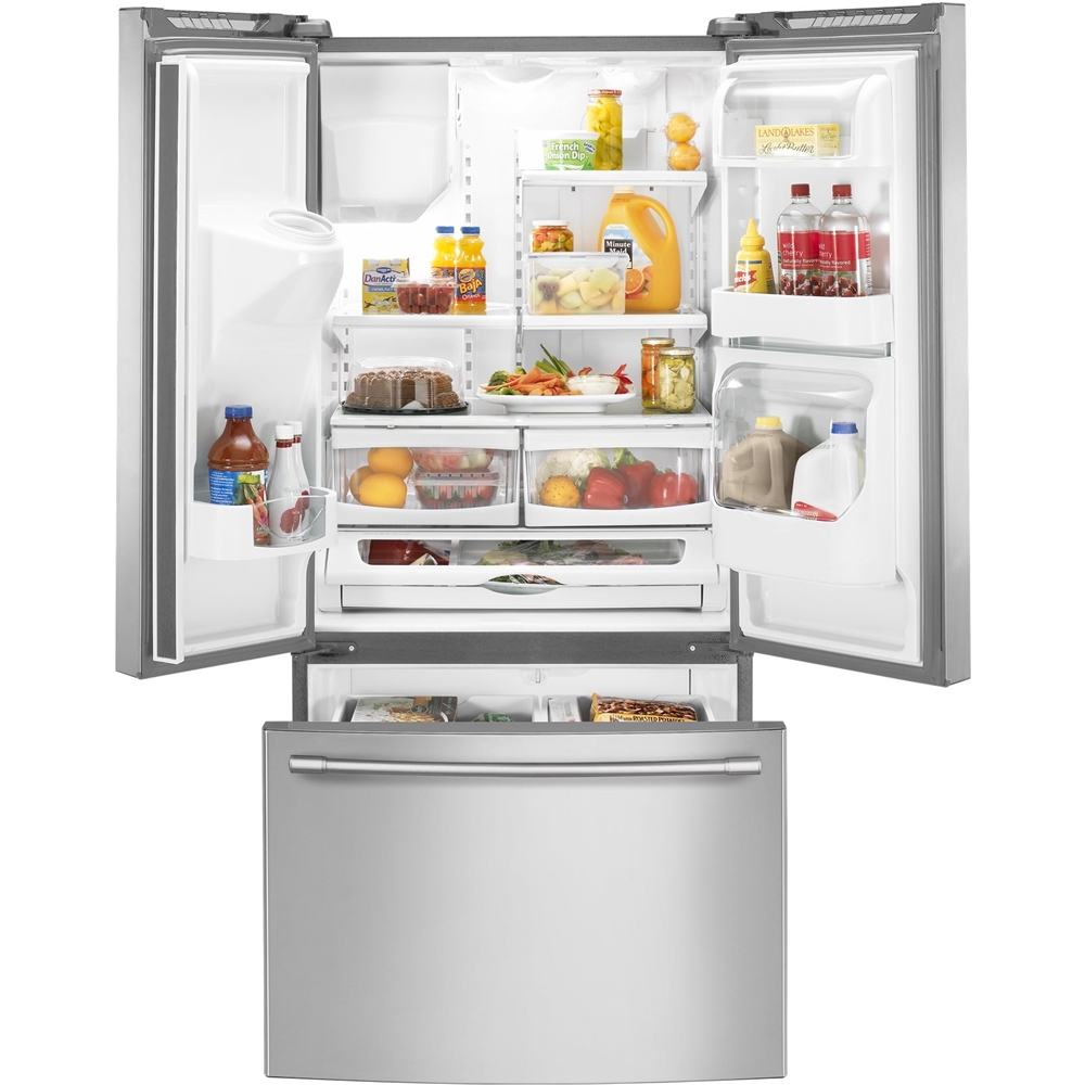 Best Buy: Maytag 21.7 Cu. Ft. French Door Refrigerator Stainless Steel ...