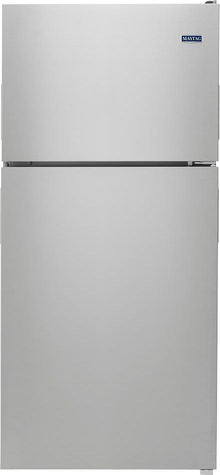 Maytag 18 1 Cu Ft Top Freezer Refrigerator Stainless Steel Mrt118fffz Best Buy