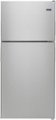 Front. Maytag - 18.1 Cu. Ft. Top-Freezer Refrigerator - Stainless Steel.