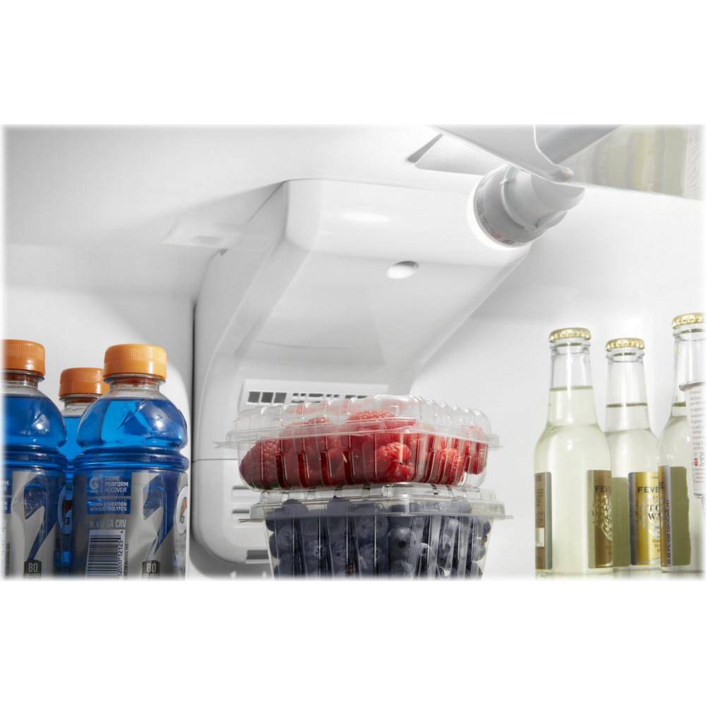 Maytag 18 1 Cu Ft Top Freezer Refrigerator Stainless Steel Mrt118fffz Best Buy