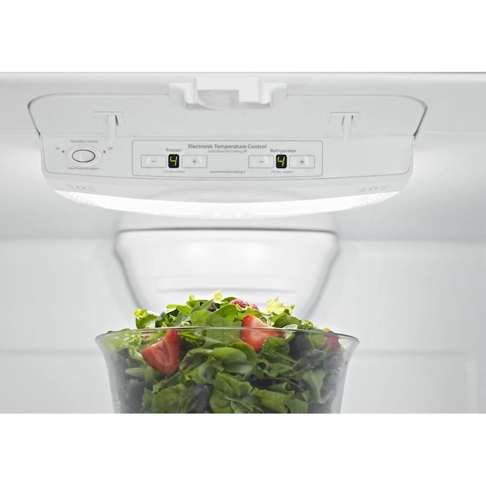 Alt View 13. Maytag - 22 Cu. Ft. Bottom-Freezer Refrigerator with Humidity-Controlled FreshLock Crispers - Stainless Steel.