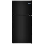 Front. Maytag - 18.1 Cu. Ft. Top-Freezer Refrigerator - Black.