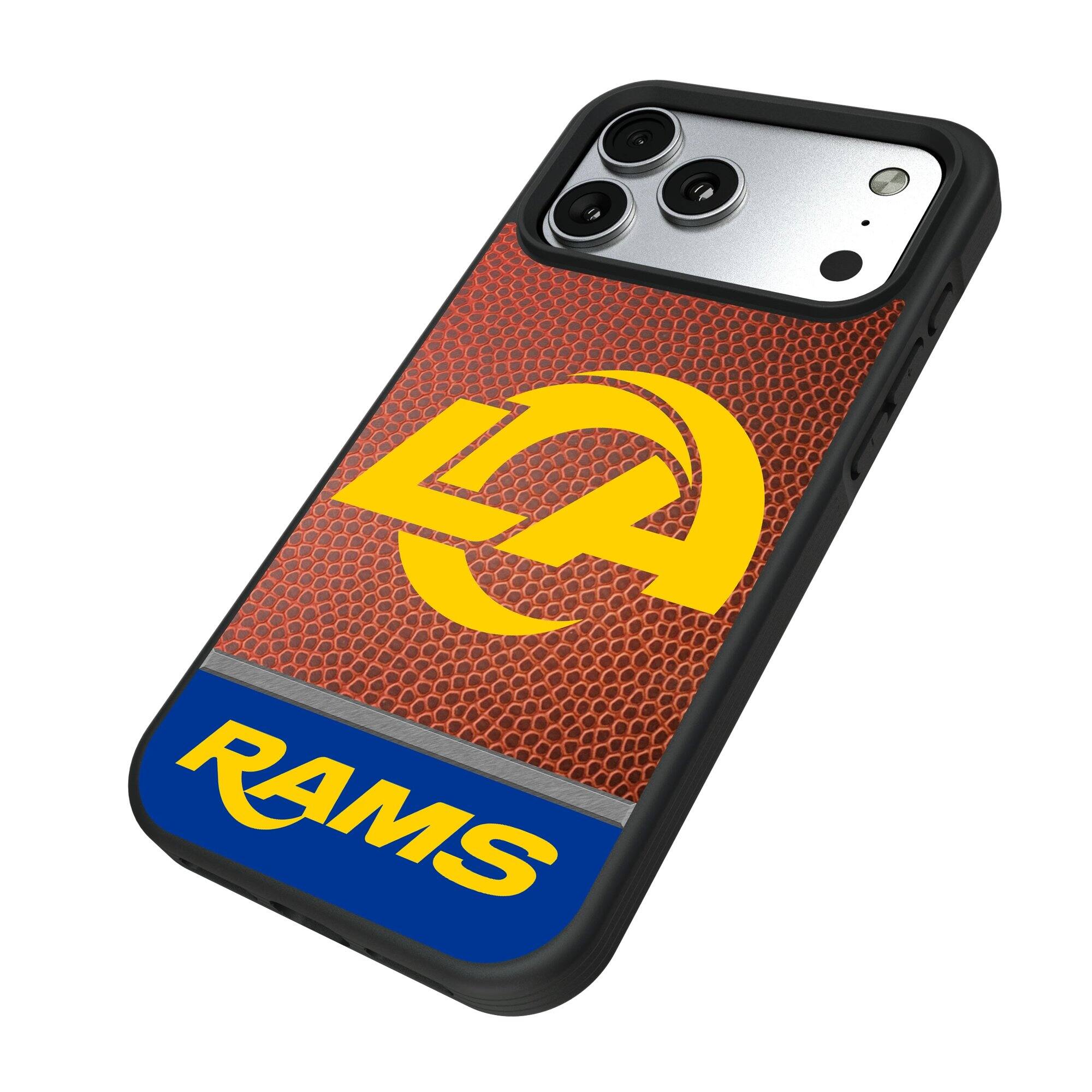 Alt View 1. Keyscaper - Los Angeles Rams Bump Case with 8.2ft Drop Protection - 16 Pro - Multicolor.