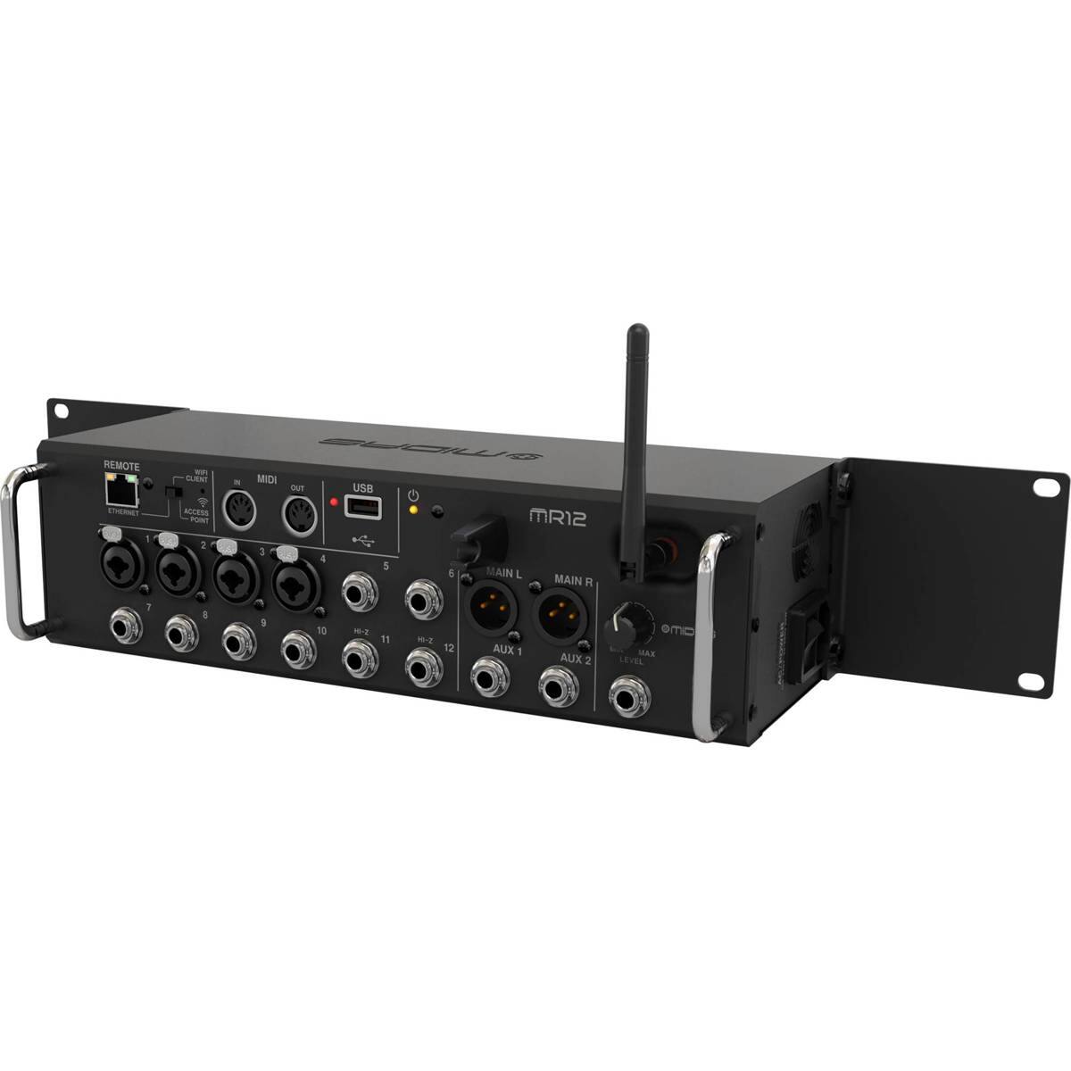 REMOTE  
ETHERNET  
USB  
MIDI IN  
MIDI OUT  
CABLE ACCESS POINT  
1  
2  
3  
4  
5  
6  
MAIN L  
7  
8  
9  
10  
11  
12  
MAIN R  
AUX 1  
AUX 2  
LEVEL