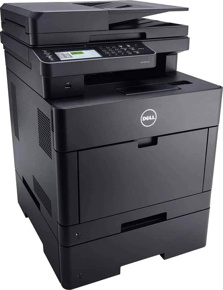 Angle. Dell - Color Smart H625CDW Wireless Color All-In-One Printer - Black.