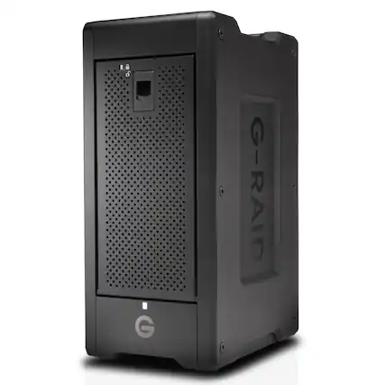 Front. WD - WD G-RAID Shuttle 8-Bay Thunderbolt 3 and USB-C RAID Array with 160TB (8x 20TB) Removable HDD.