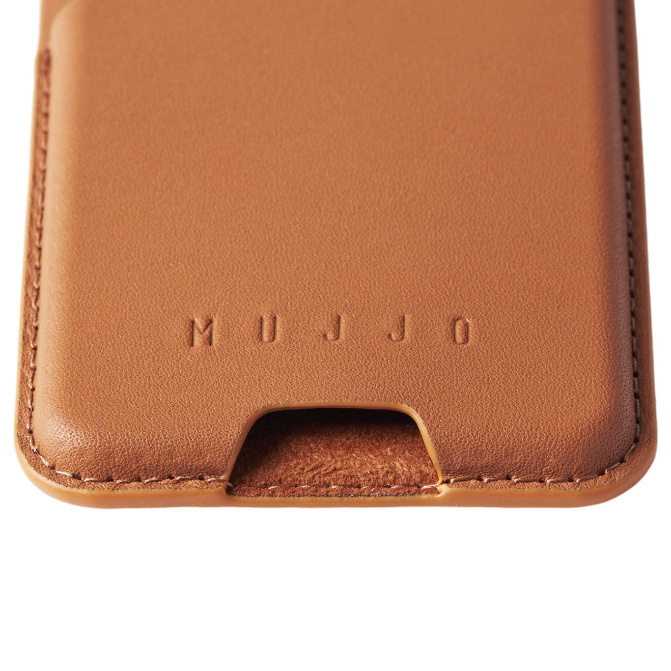 Alt View Zoom 2. Mujjo - Full Leather Magnetic Wallet for Apple iPhone - Light Tan.