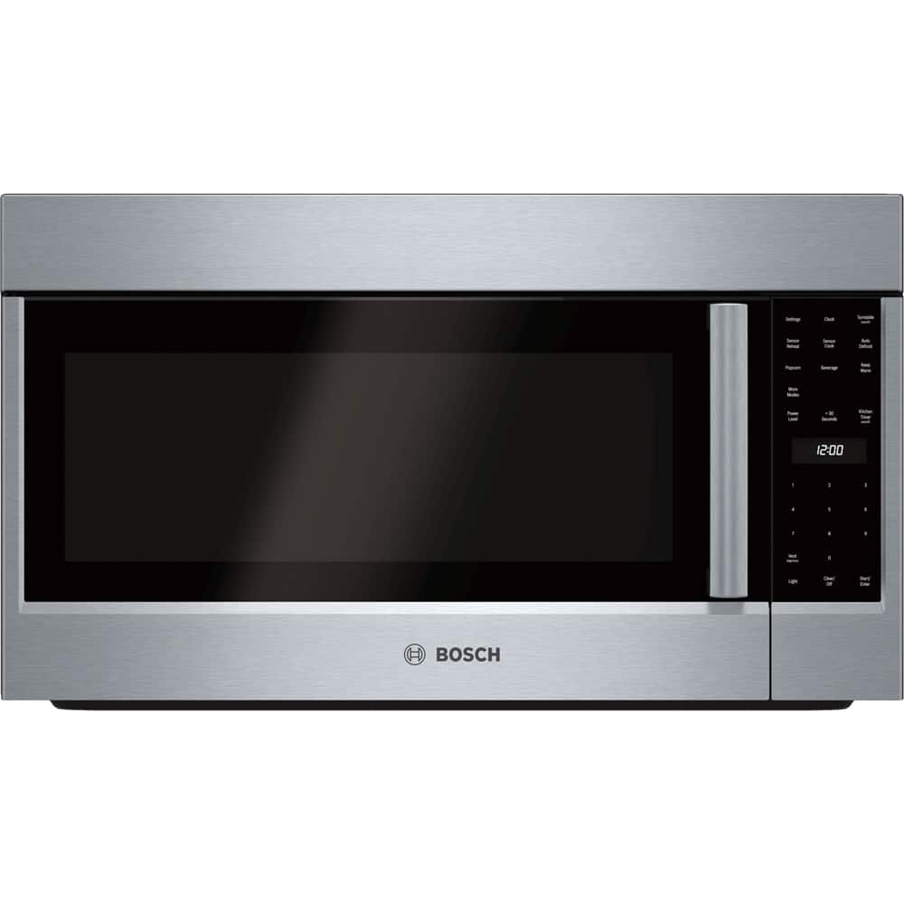 Front. Bosch - 500 Series 2.1 Cu. Ft. Over-the-Range Microwave - Stainless Steel.