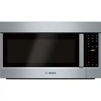 Front. Bosch - 500 Series 2.1 Cu. Ft. Over-the-Range Microwave - Stainless Steel.