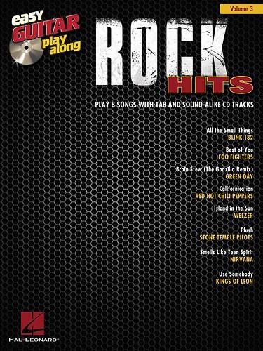 Front Standard. Hal Leonard - Rock Hits Easy Guitar Play-Along Instructional Book and CD.