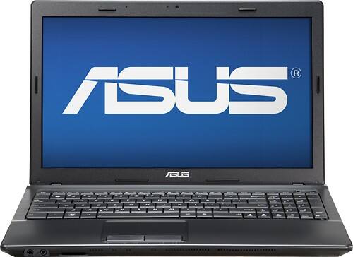 Front Standard. Asus - 15.6" Refurbished Laptop - 4GB Memory - 320GB Hard Drive - Black.