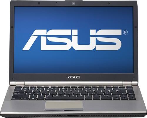 Front Standard. Asus - 14" Refurbished Laptop - 8GB Memory - 750GB Hard Drive - Aluminum Platinum.