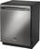 Left. LG - 24" Top Control Built-In Dishwasher - Black stainless steel.