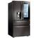 Angle. LG - 22.5 Cu. Ft. French InstaView Door-in-Door Counter-Depth 4-Door Refrigerator with WiFi - Black Stainless Steel.