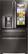 Front. LG - 22.5 Cu. Ft. French InstaView Door-in-Door Counter-Depth 4-Door Refrigerator with WiFi - Black Stainless Steel.