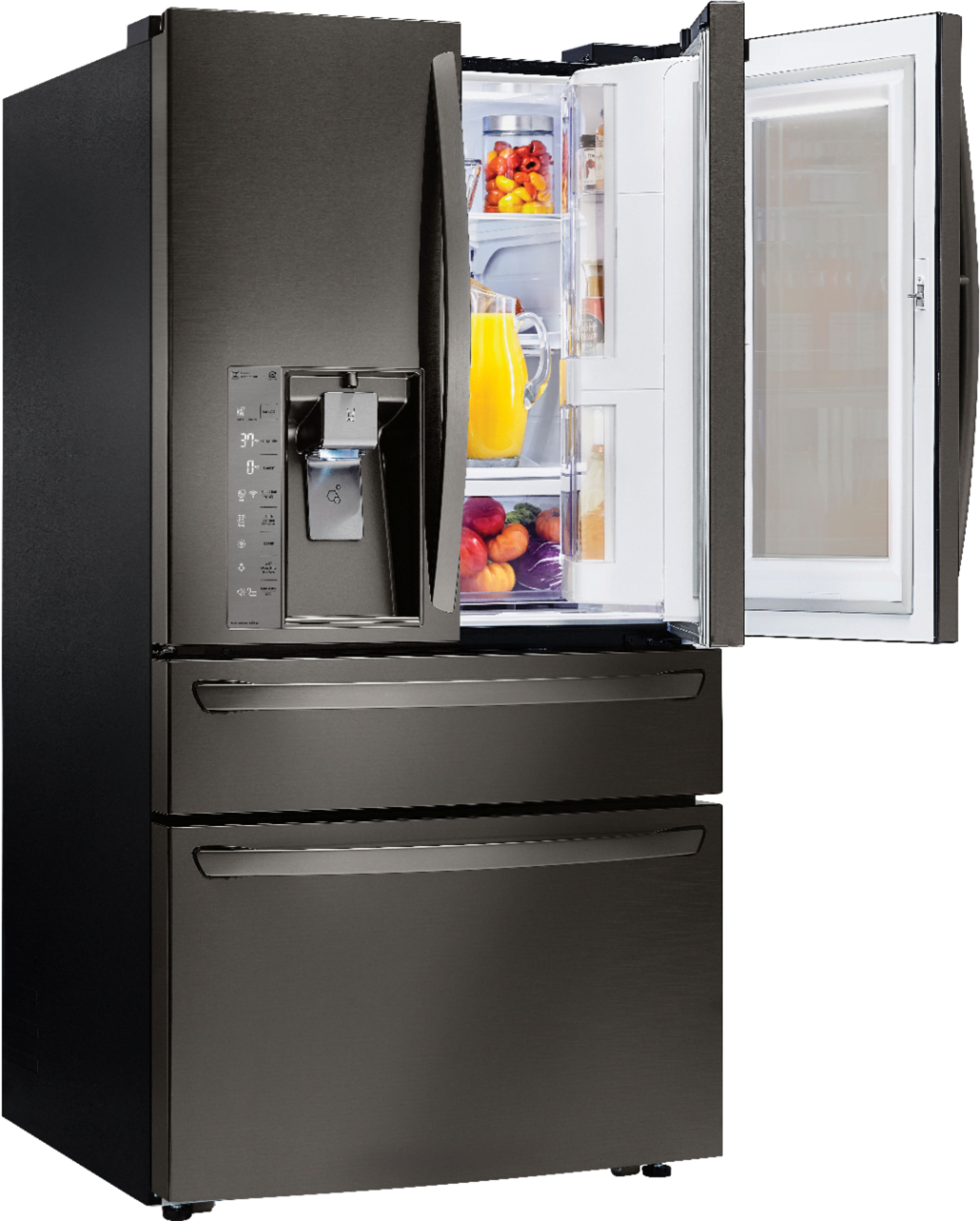 Best Buy LG Cu Ft Door French InstaView Door In Door Smart Wi Fi Enabled Refrigerator