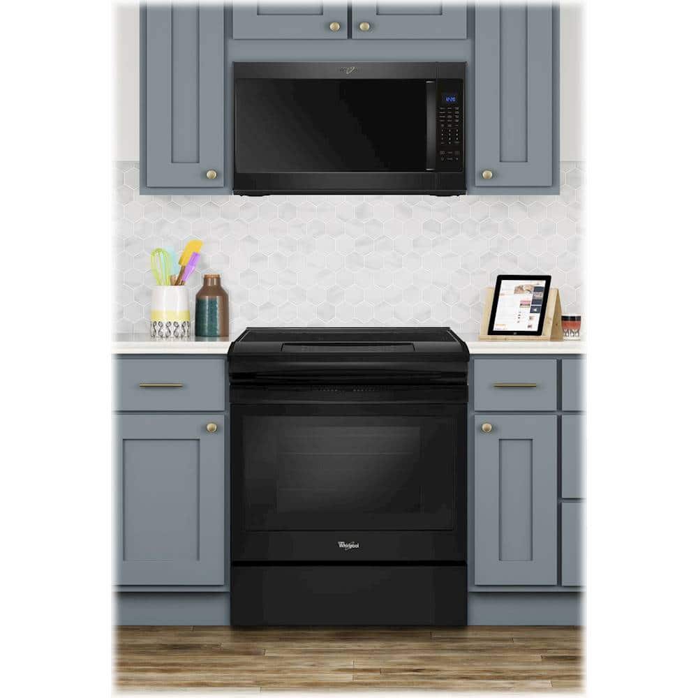 Alt View 15. Whirlpool - 4.8 Cu. Ft. Self-Cleaning Slide-In Electric Range - Black.