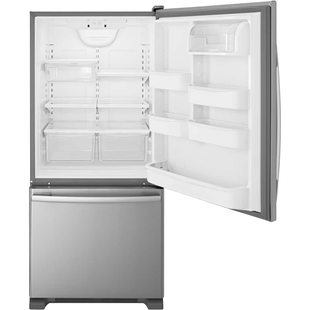 Alt View 11. Amana - 18 Cu. Ft. Bottom-Freezer Refrigerator with EasyFreezer Pull-Out Drawer - Stainless Steel.