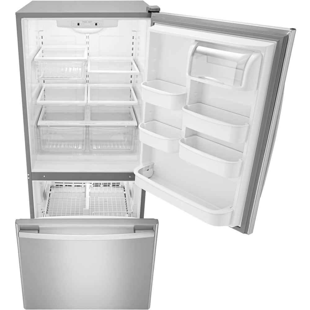 Alt View 13. Amana - 18 Cu. Ft. Bottom-Freezer Refrigerator with EasyFreezer Pull-Out Drawer - Stainless Steel.