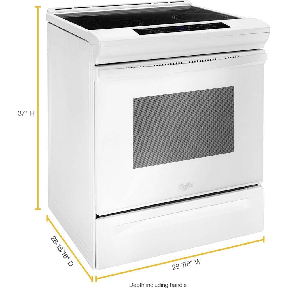 Alt View 14. Whirlpool - 4.8 Cu. Ft. Self-Cleaning Slide-In Electric Range - White.