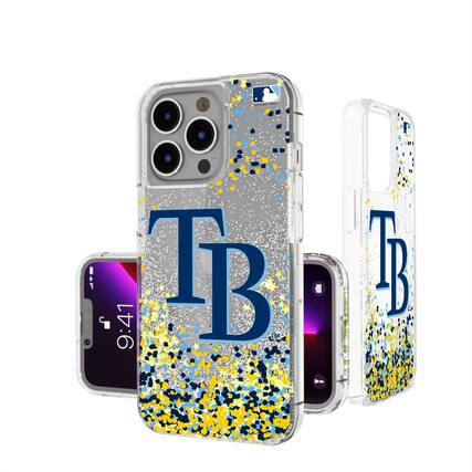 Front. Keyscaper - Tampa Bay Rays Glitter Confetti iPhone Case - 13 Pro - Multicolor.