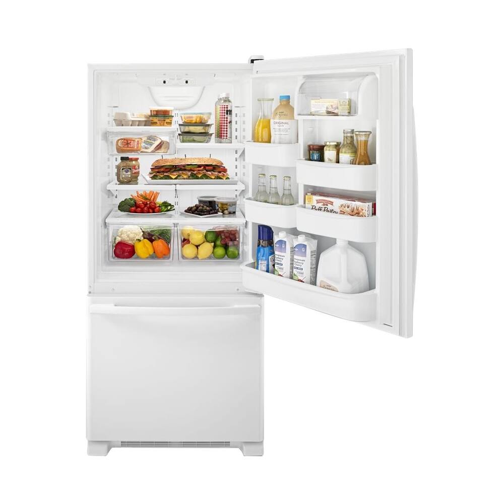 Alt View 11. Amana - 18 Cu. Ft. Bottom-Freezer Refrigerator with EasyFreezer Pull-Out Drawer - White.