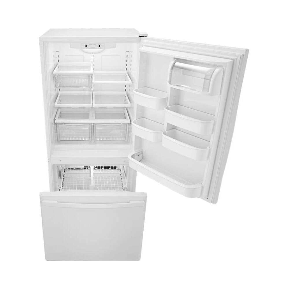Alt View 12. Amana - 18 Cu. Ft. Bottom-Freezer Refrigerator with EasyFreezer Pull-Out Drawer - White.