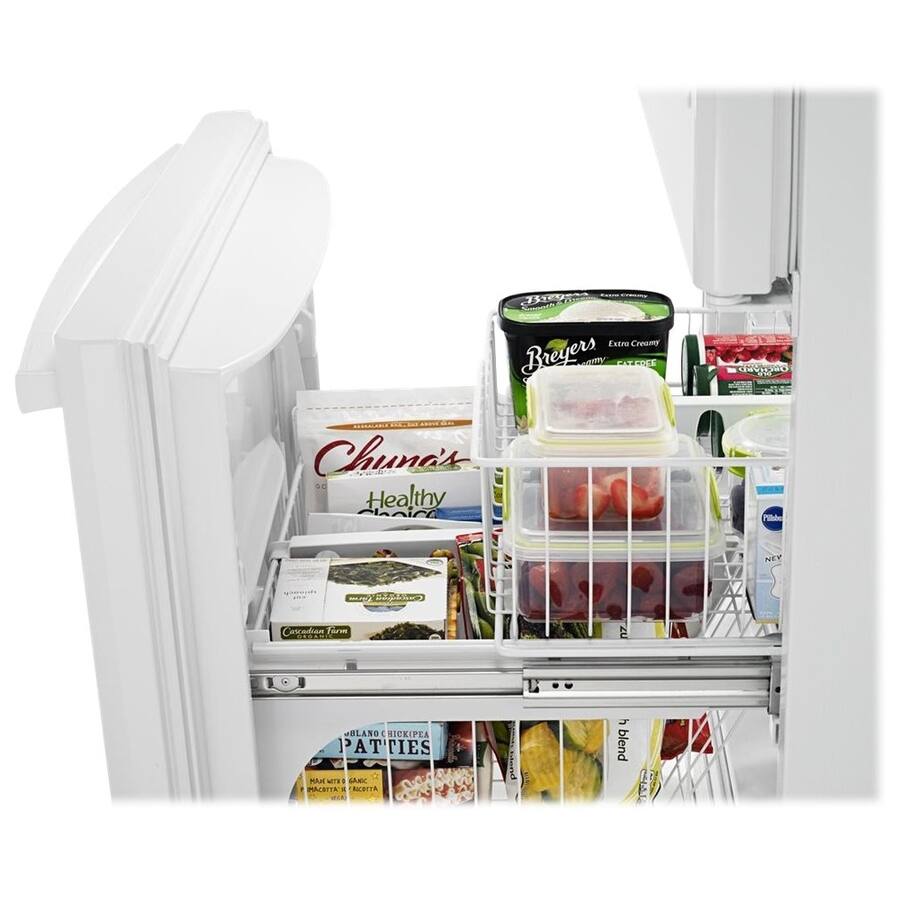 Pull Out Freezer Amana 18 Cu. Ft. Bottom Freezer Refrigerator with EasyFreezer Pull Out ...