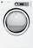 Front Standard. GE - 7.0 Cu. Ft. 9-Cycle Super Capacity Steam Electric Dryer - White-on-White.
