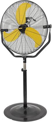 Akoasm - 30" Tilting Pedestal Fan, 7600 CFM High Velocity, 3-Speed 1/3 HP Motor, Adjustable 64-73" for Warehouse & Gym