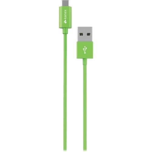 Front. Kanex - 4' USB Type A-to-Micro USB Device Cable - Green.