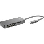 Front Zoom. Kanex - USB Type-C 3-Port Card Reader - Space Gray.