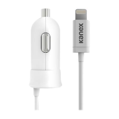 Front. Kanex - Vehicle Charger - White.